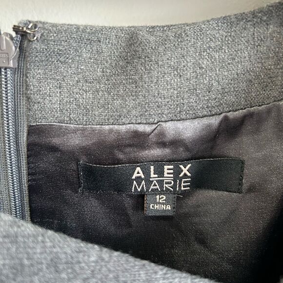 Alex Marie Charcoal Grey Sheath Dress - Picture 3 of 7